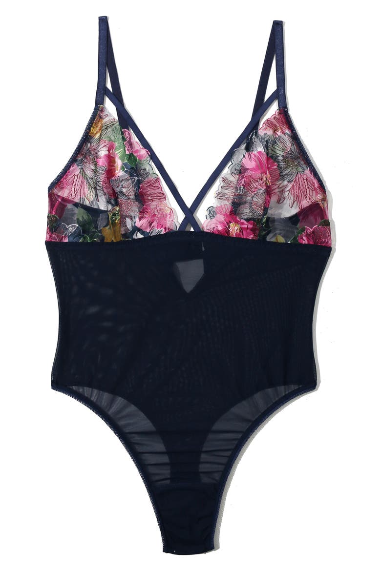 Wildly Bloom Teddy, Alternate, color, DARK SKY BLUE