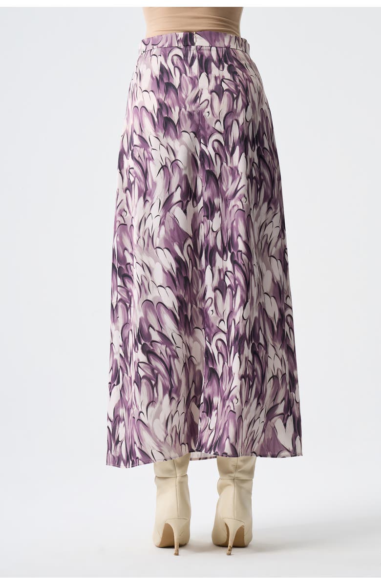 Mizalle Ellipse Pattern Satin Skirt, Alternate, color, 
