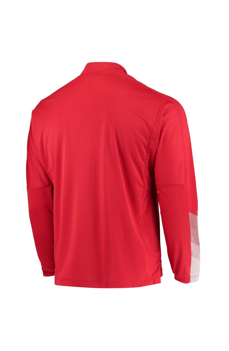 adidas Men's adidas Red Washington Capitals Primeblue Quarter-Zip Jacket, Alternate, color, 