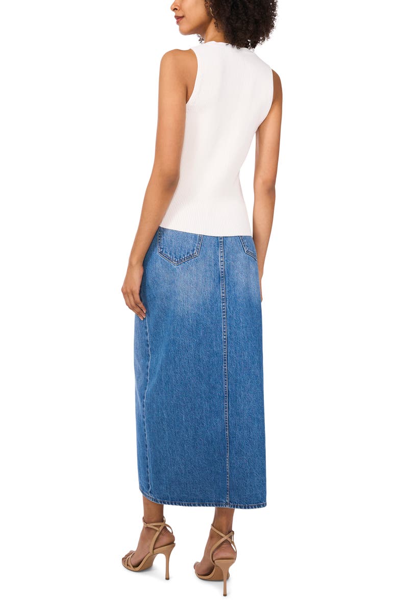 Vince Camuto Rib Button-Up Vest, Alternate, color, Antique White