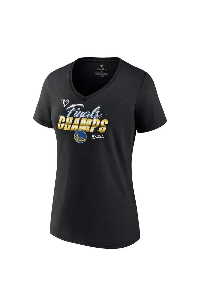 FANATICS Women's Fanatics Branded Black Golden State Warriors 2022 NBA Finals Champions Forward Roster Signature V-Neck T-Shirt, Alternate, color, 