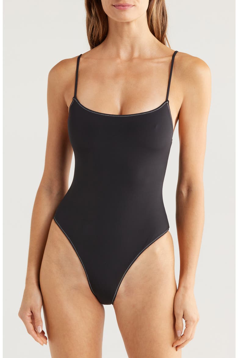 The Renna Reversible One-Piece Swimsuit, Alternate, color, NOIR