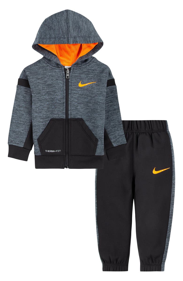Nike Therma Dri-FIT Speckle Colorblock Hoodie & Sweatpants Set, Main, color, 