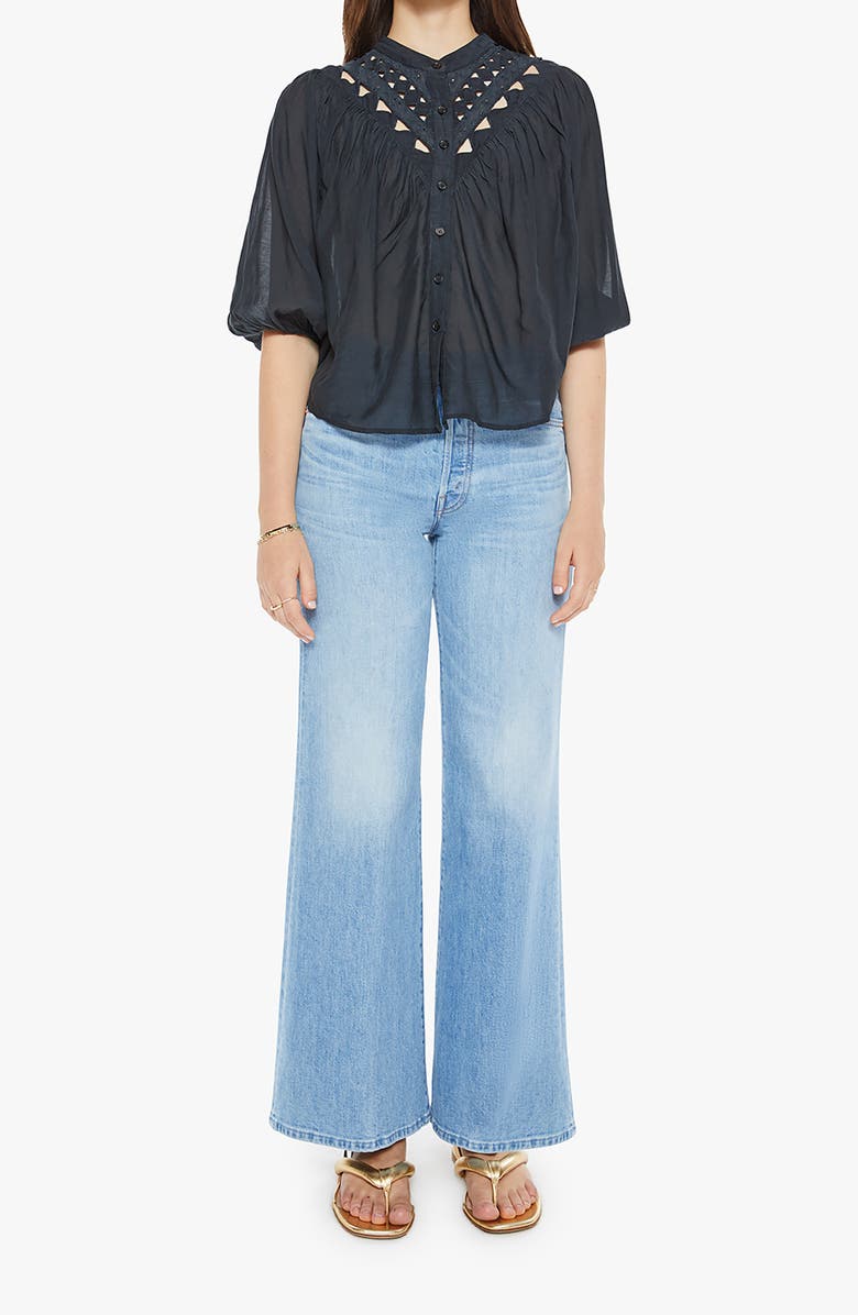 MOTHER The V-Yoke Cotton Blend Shirt, Alternate, color, Trifecta