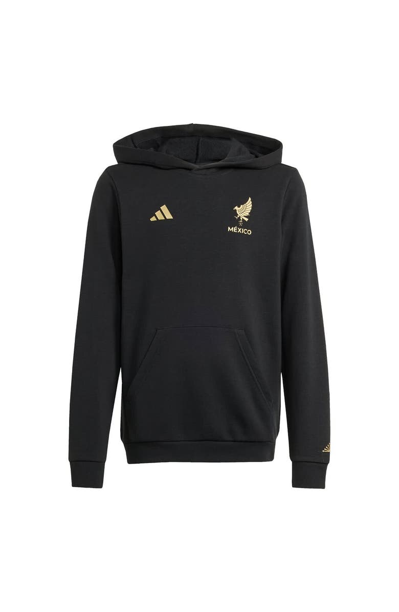adidas Youth adidas Black Mexico National Team 2025 Third Jersey DNA Pullover Hoodie, Alternate, color, 