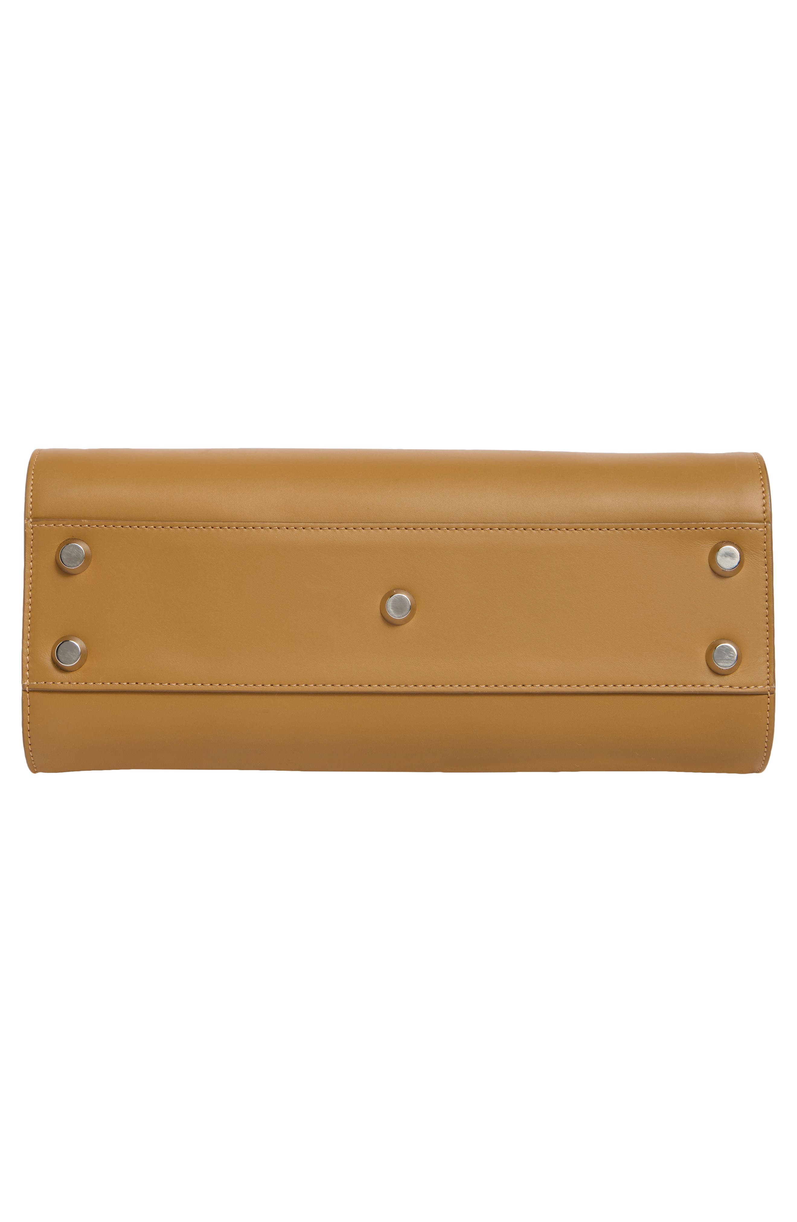 Longchamp Le Pliage Cuir Top Handle Bag, Alternate, color, Natural