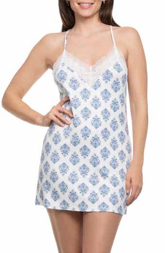 Sevilla Lace Trim Brushed Knit Chemise