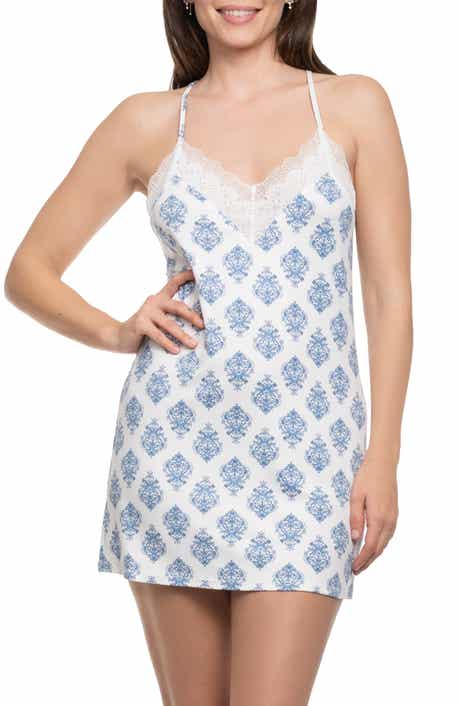 Sevilla Lace Trim Brushed Knit Chemise