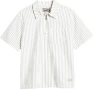 Schott NYC Stripe Quarter Zip Shirt