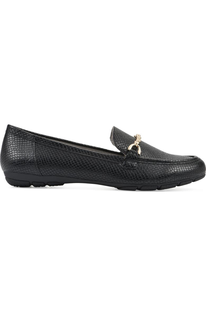 CLIFFS BY WHITE MOUNTAIN Genius Chain Bit Embossed Loafer, Alternate, color, Black Snake Print