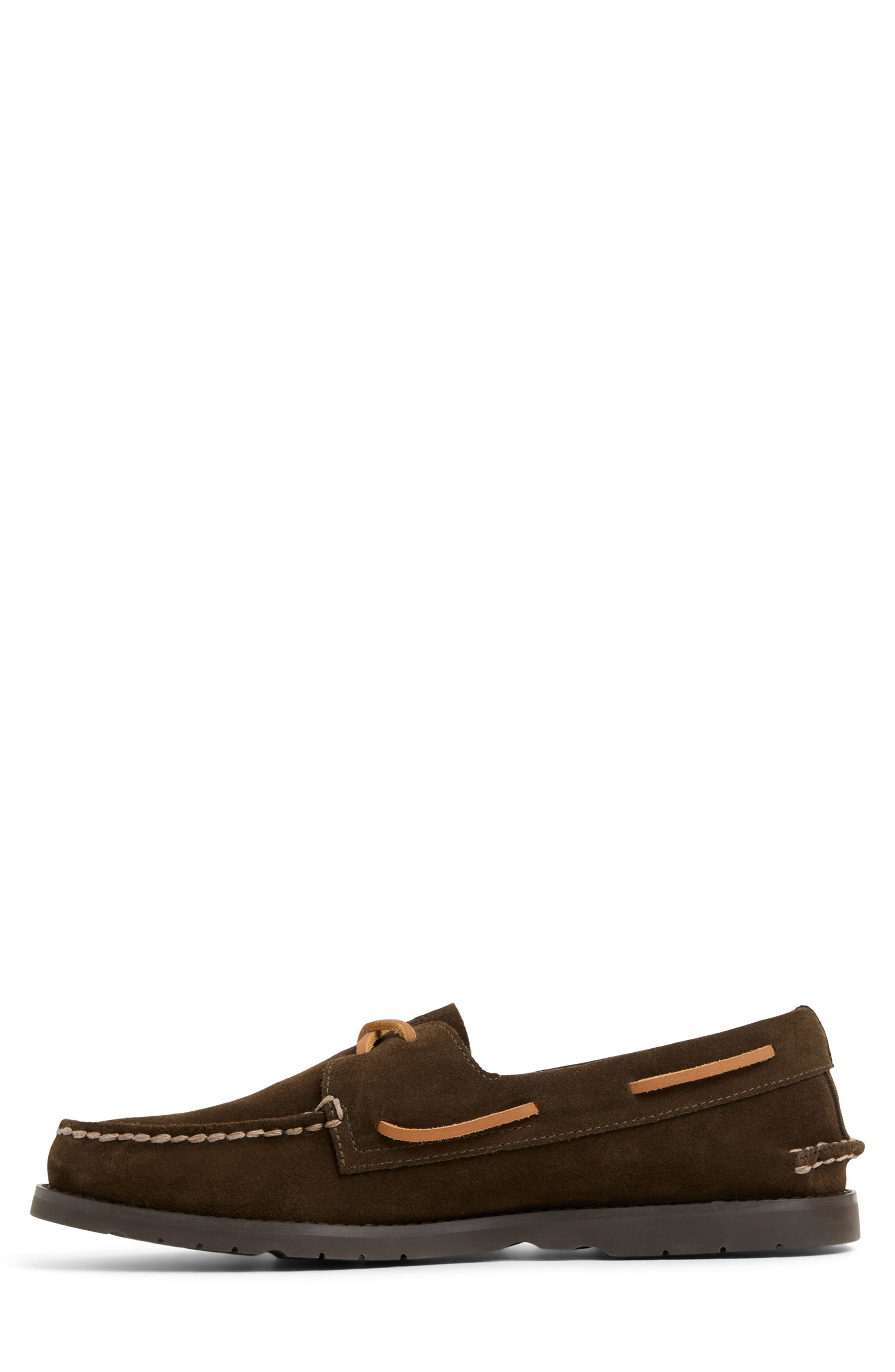 Sperry Authentic Original<sup>™</sup> 2-Eye Ripple Boat Shoe, Alternate, color, Olive Brown