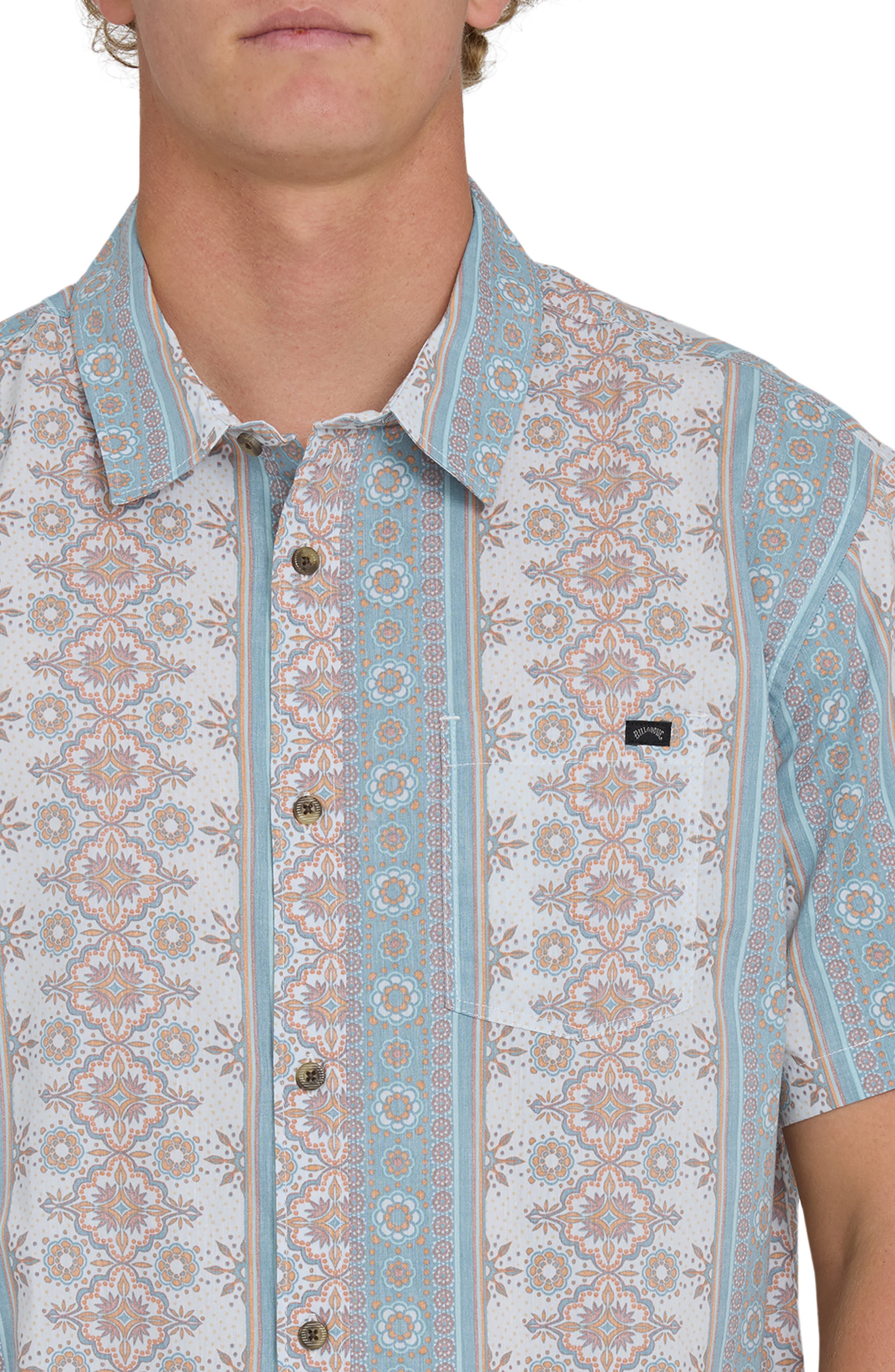 Sundays Short Sleeve Cotton Blend Button-Up Shirt - image 4