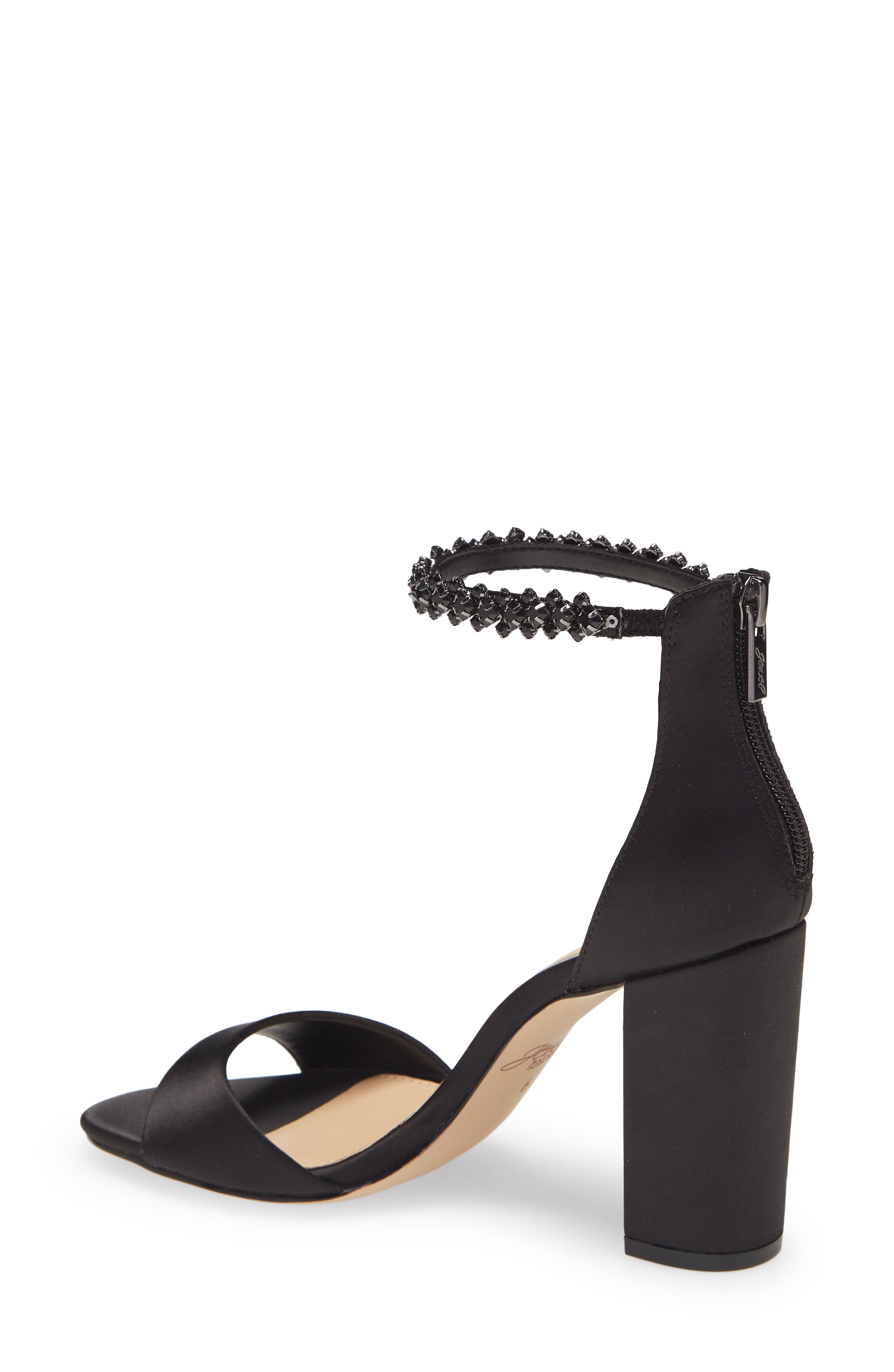 Jewel Badgley Mischka Badgley Mischka Collection Louise Ankle Strap Sandal, Alternate, color, Black