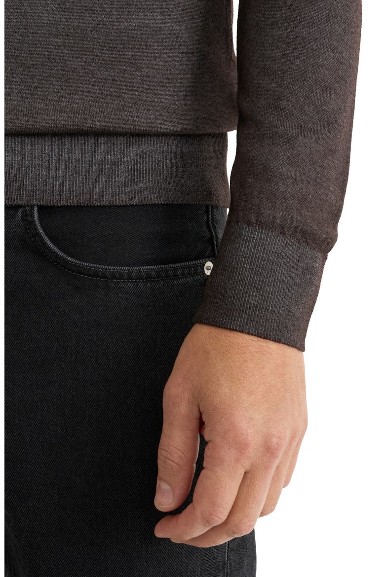 Merino Wool Turtleneck Sweater, Alternate, color, MEDIUM BROWN