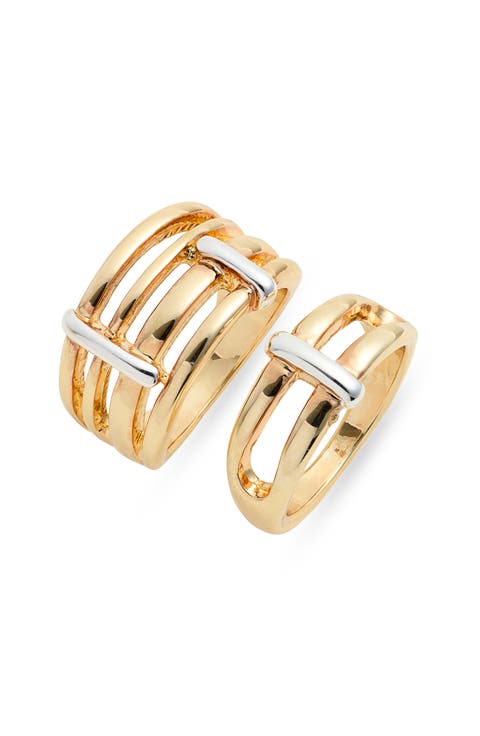 Set of 2 Caged Rings