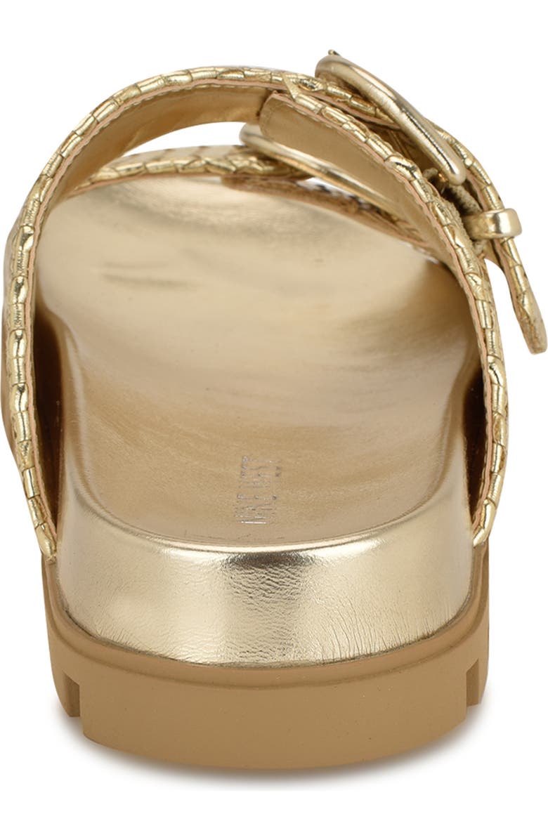Nine West Tindy Two-Strap Lug Sole Sandal, Alternate, color, Gold