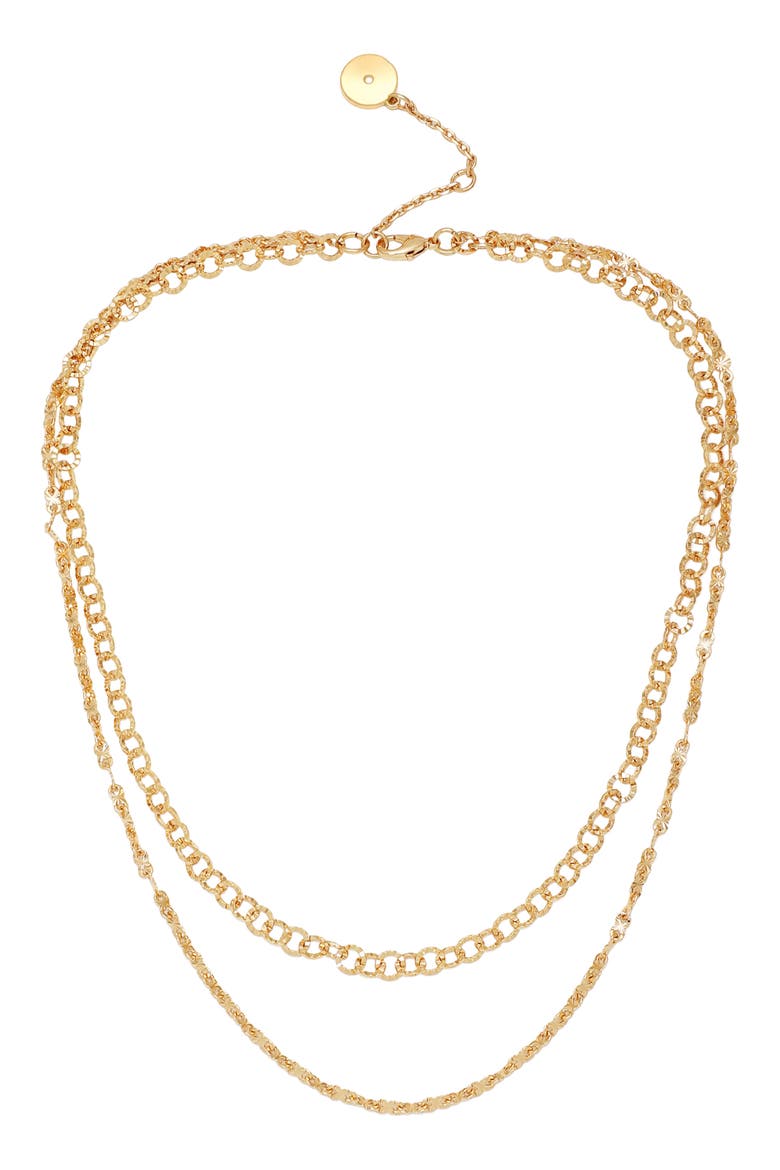 Layered Chain Pendant Necklace, Main, color, GOLD