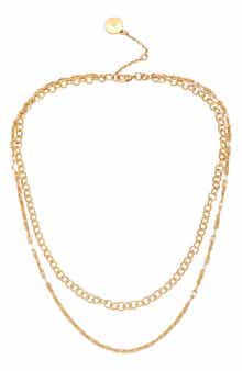 Layered Chain Pendant Necklace