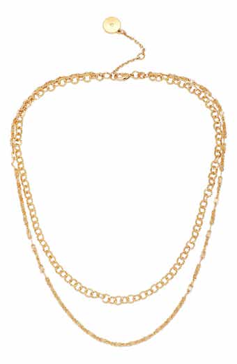 Layered Chain Pendant Necklace