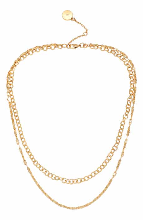 Layered Chain Pendant Necklace
