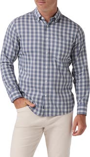 Mizzen+Main Kennedy Trim Fit Plaid Button-Down Shirt