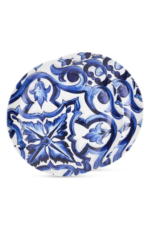 Blu Mediterraneo Stella Porcelain Set of 2 Soup Bowls