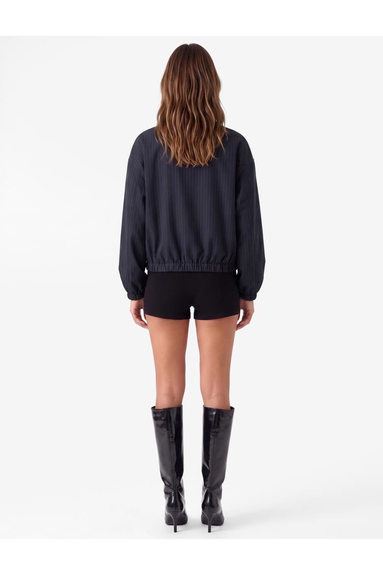 Oversized Bomber Jacket, Alternate, color, MARINE STRIPE
