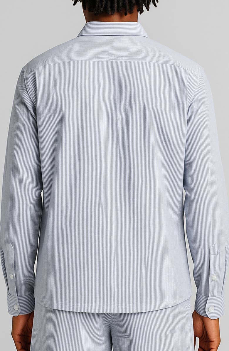 D.RT Stripe Button-Up Cotton Blend Oxford Shirt, Alternate, color, Blue/ White