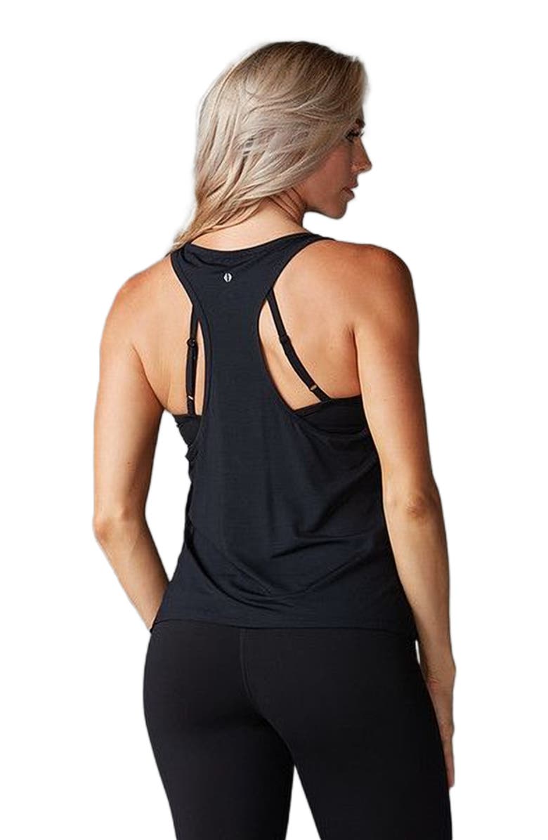 Tavi Crop Racerbank Tank, Alternate, color, Ebony