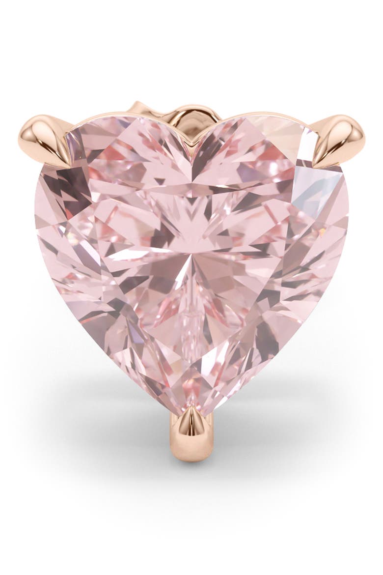 Pink Lab Created Diamond Stud Earrings, Alternate, color, 18K ROSE GOLD