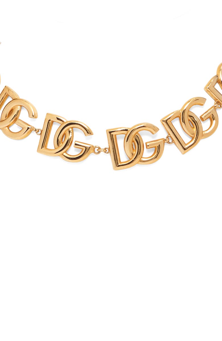 Dolce&Gabbana Logo Choker Necklace, Alternate, color,