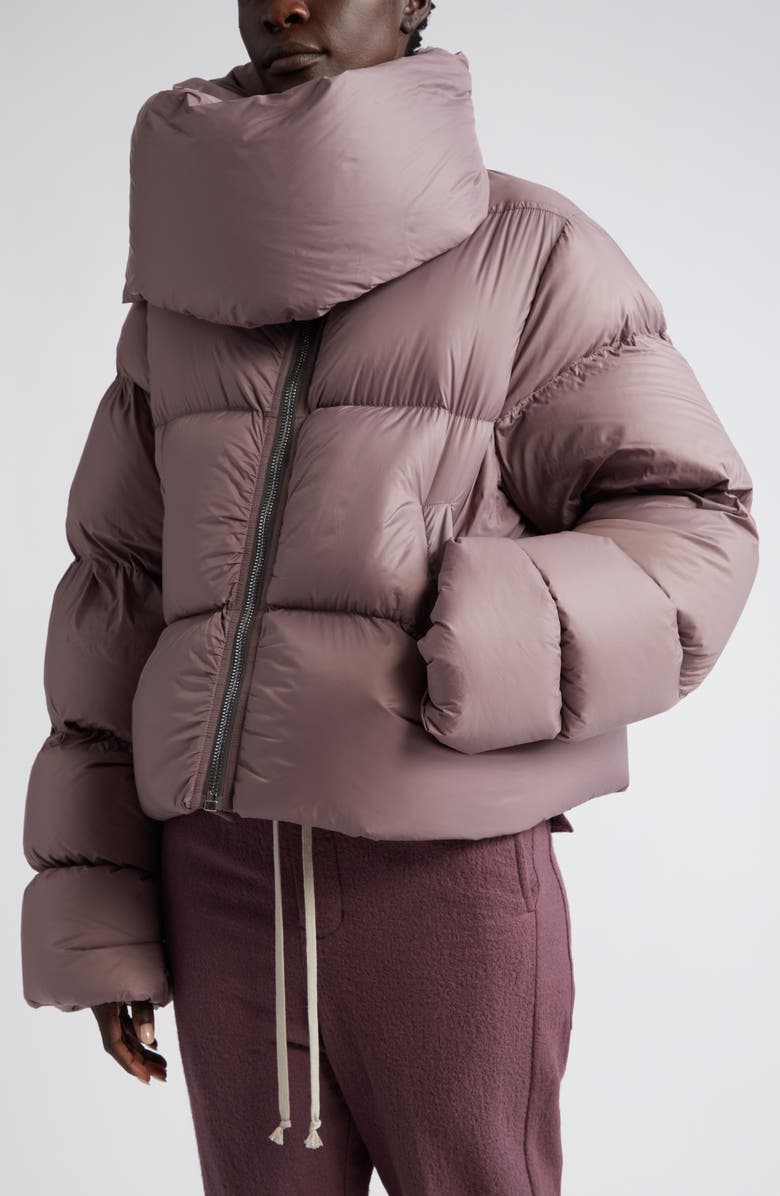 Rick Owens Funnel Neck Down Puffer Jacket, Alternate, color, 