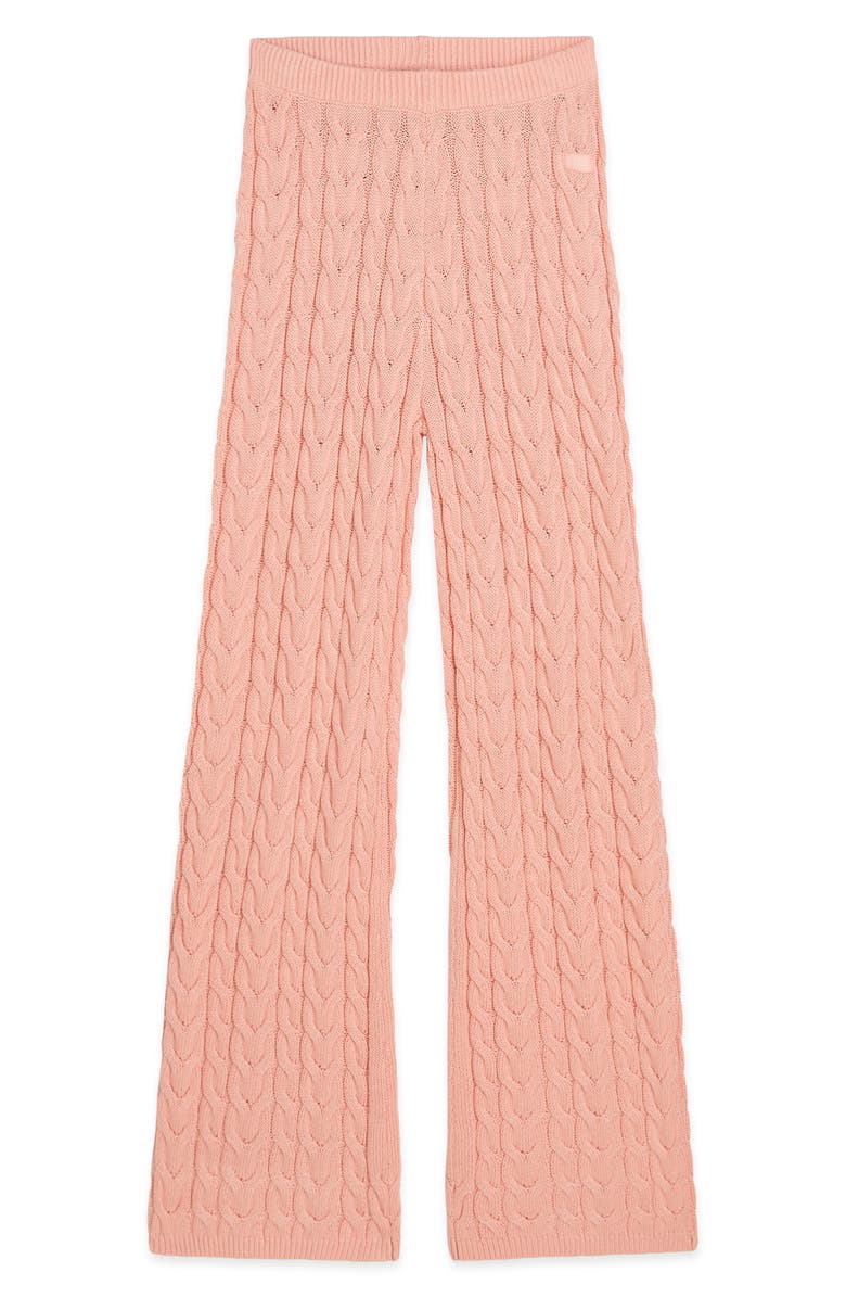 Scotch & Soda Kids' Cable Stitch Sweater Pants, Main, color, Pink/ Yellow