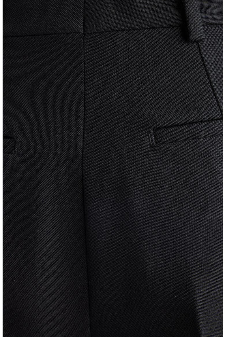 Pleated Wide Leg Wool Trousers, Alternate, color, NOIR