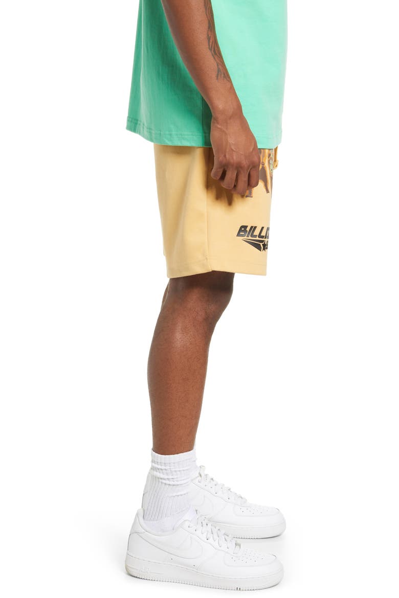 BB Peak Graphic Shorts, Alternate, color, NEW WHEAT