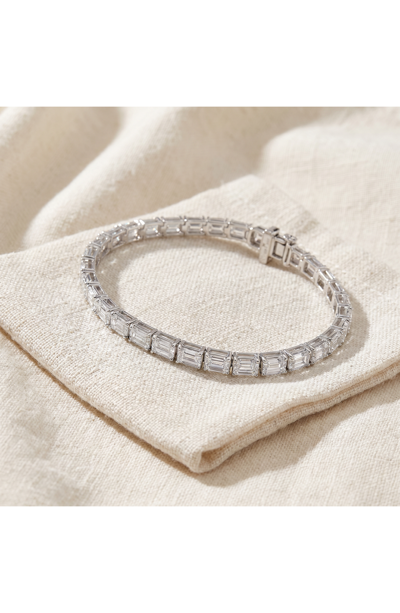 Bliss Diamond Certified 12.25Ct Emerald Cut Diamond Tennis Bracelet Gold Lab Grown, Alternate, color, 14K White Gold