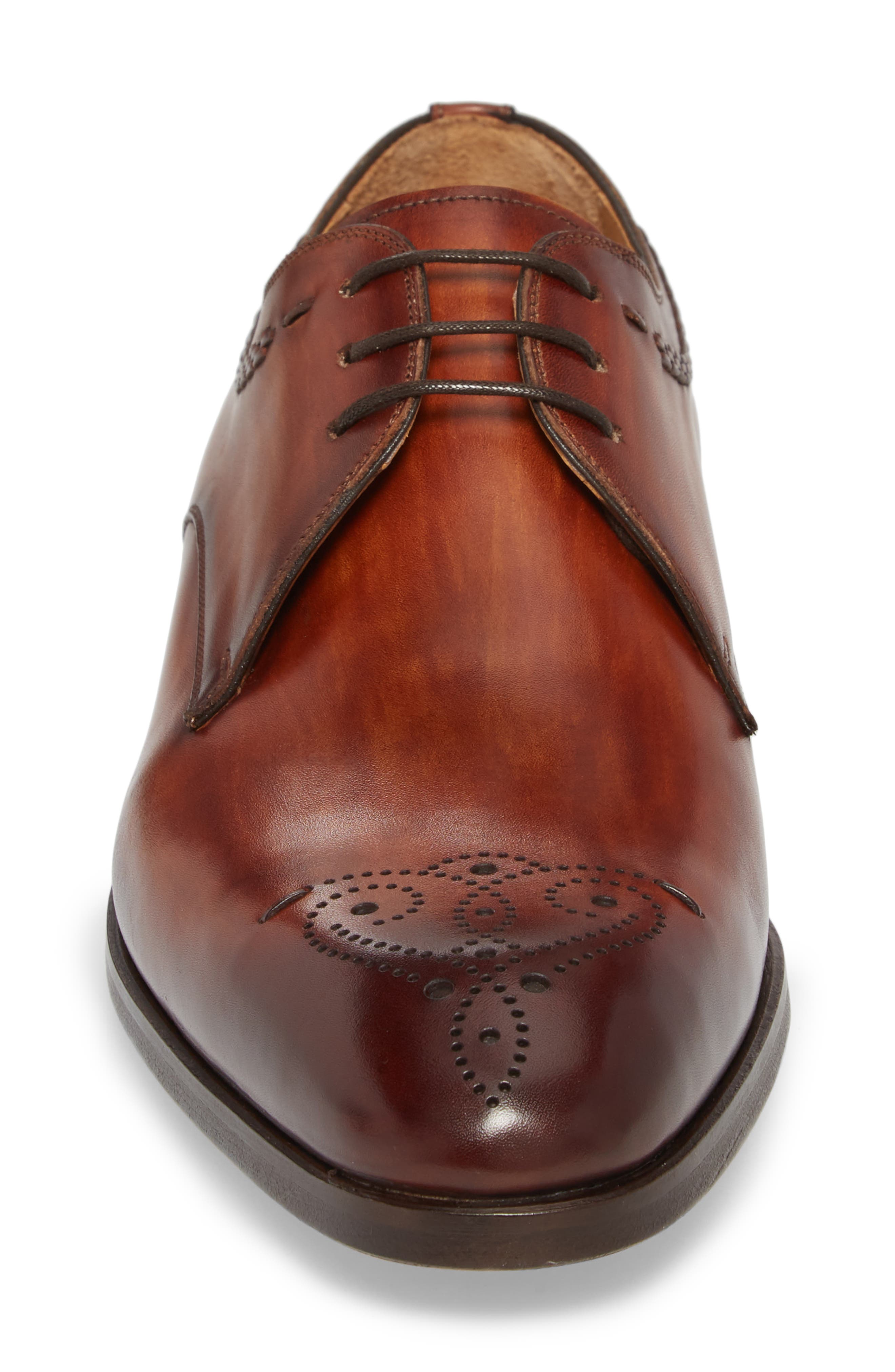 Magnanni Cordero Medallion Toe Derby in Cognac Leather Dress Shoes Magnanni Cordero Medallion Toe Derby (Men) | Nordstrom main image 4