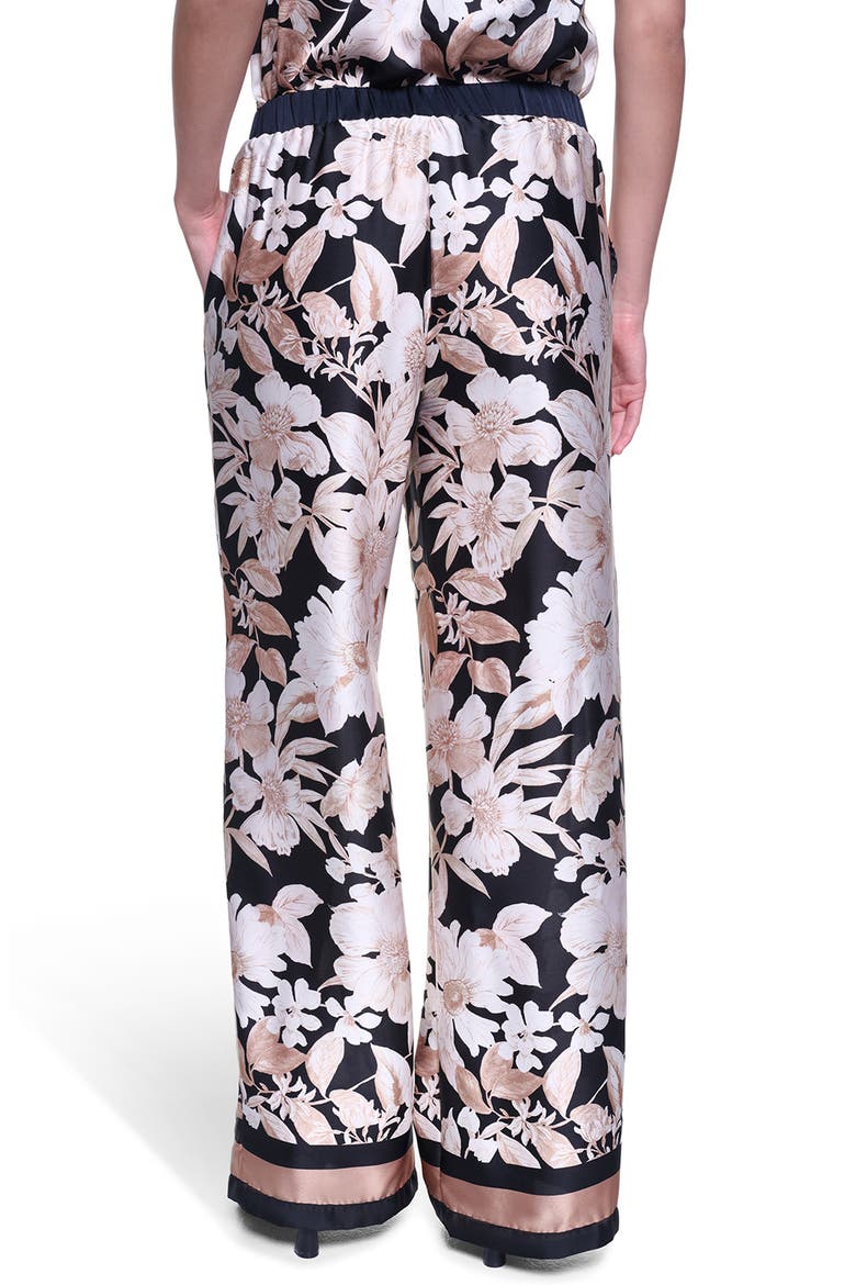 Floral Print Wide Leg Pants, Alternate, color, MIDNIGHT COMBO