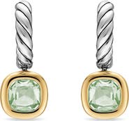David Yurman Mercer Sterling Silver & 14k Gold Citrine Drop Earrings