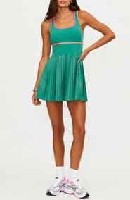 Beach Riot Antonia Pleated Colorblock Minidress