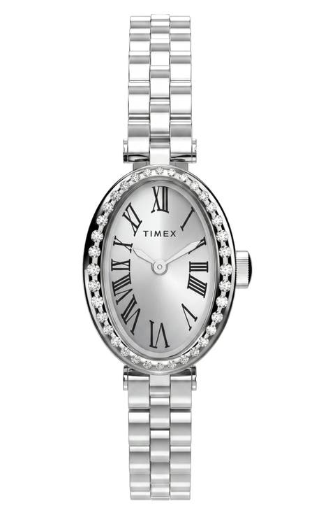 Cavatina Crystal Oval Link Bracelet Watch