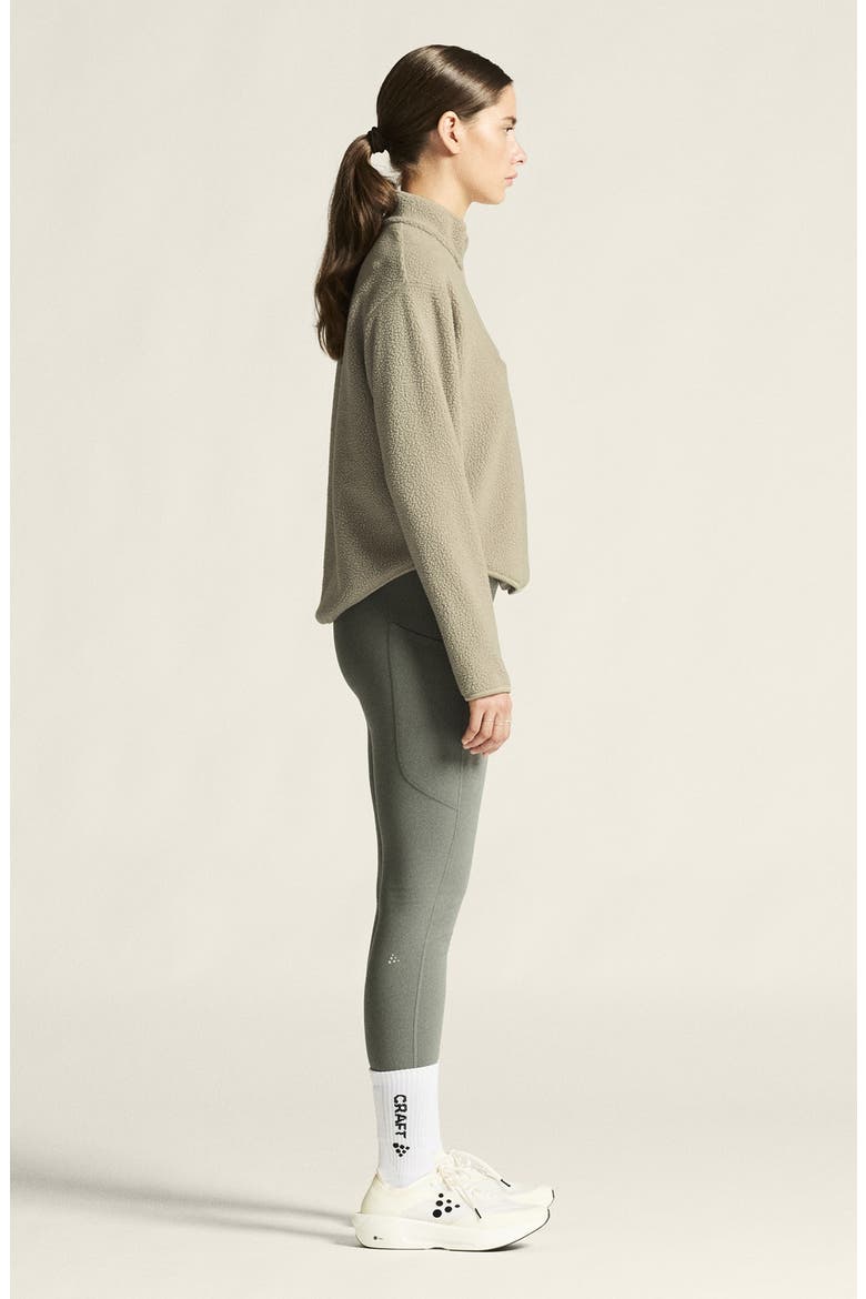 Join High Pile Fleece Half Zip Pullover, Alternate, color, HAY