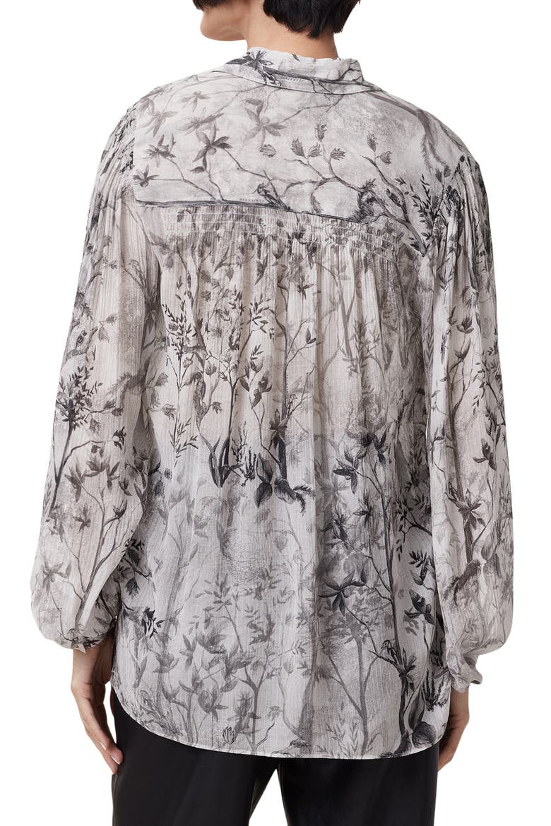 Eddie Floral Print Button Up Shirt, Alternate, color, RISE ECRU WHITE