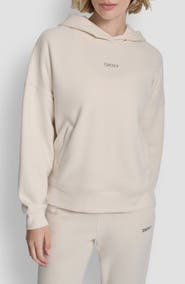 DKNY Metallic Bubble Logo Pullover Hoodie
