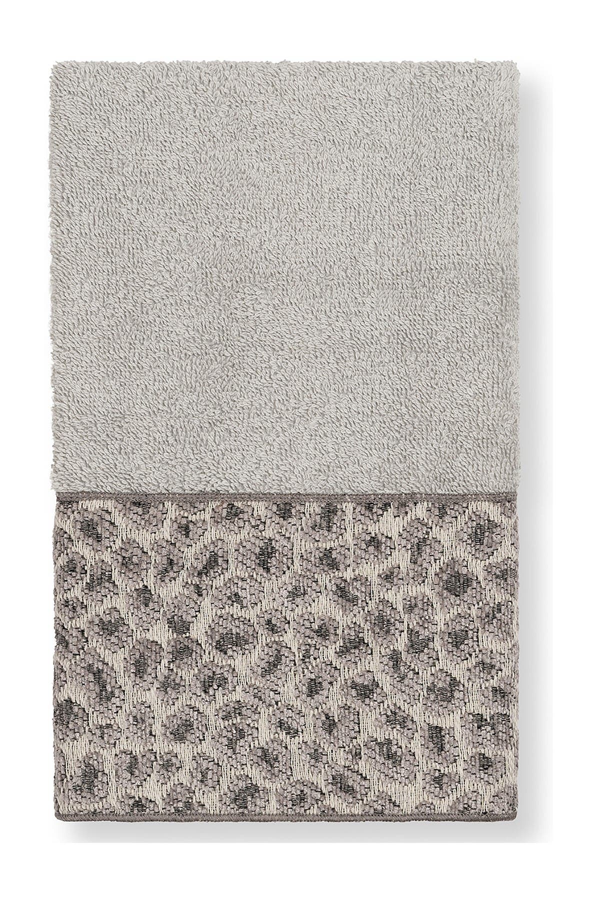 Linum Home Textiles Spots Embellished Hand Towel - Light Grey