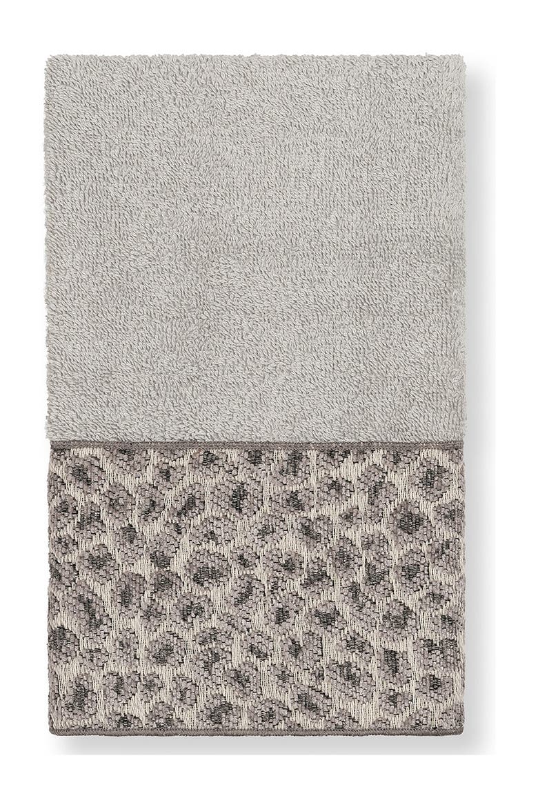 Spots Embellished Hand Towel - Light Grey, Main, color, LIGHT GREY
