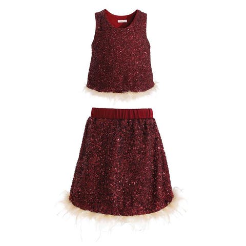 Sequin Feather-Trim Set (Toddler, Little Kid & Big Kid)