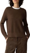 Eileen Fisher Crewneck Ribbed Wool Sweater
