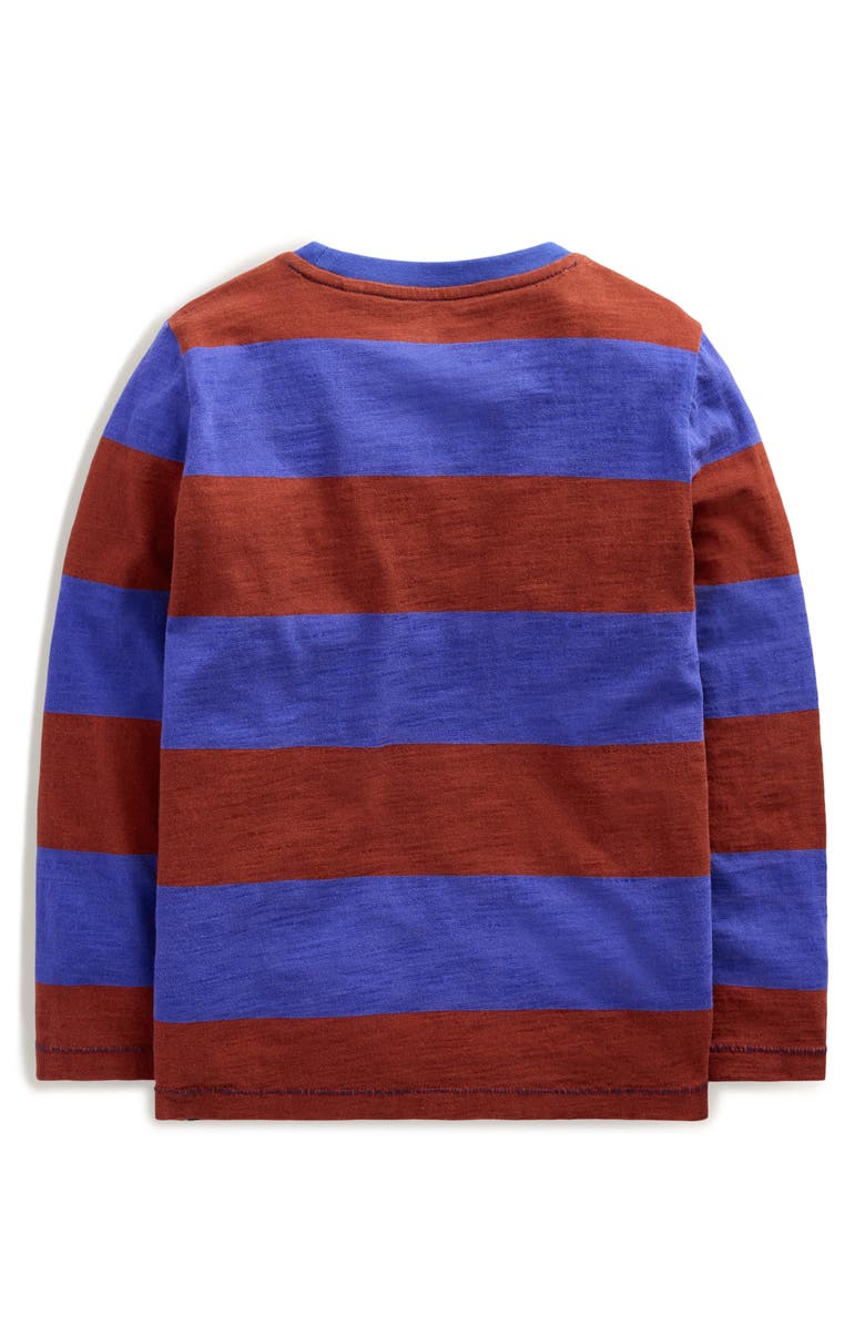 Mini Boden Kids' Stripe Long Sleeve Cotton Pocket T-Shirt, Alternate, color, 