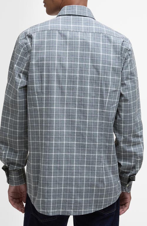Barbour Bramham Tailored Fit Plaid Cotton Button-down Shirt In Gray